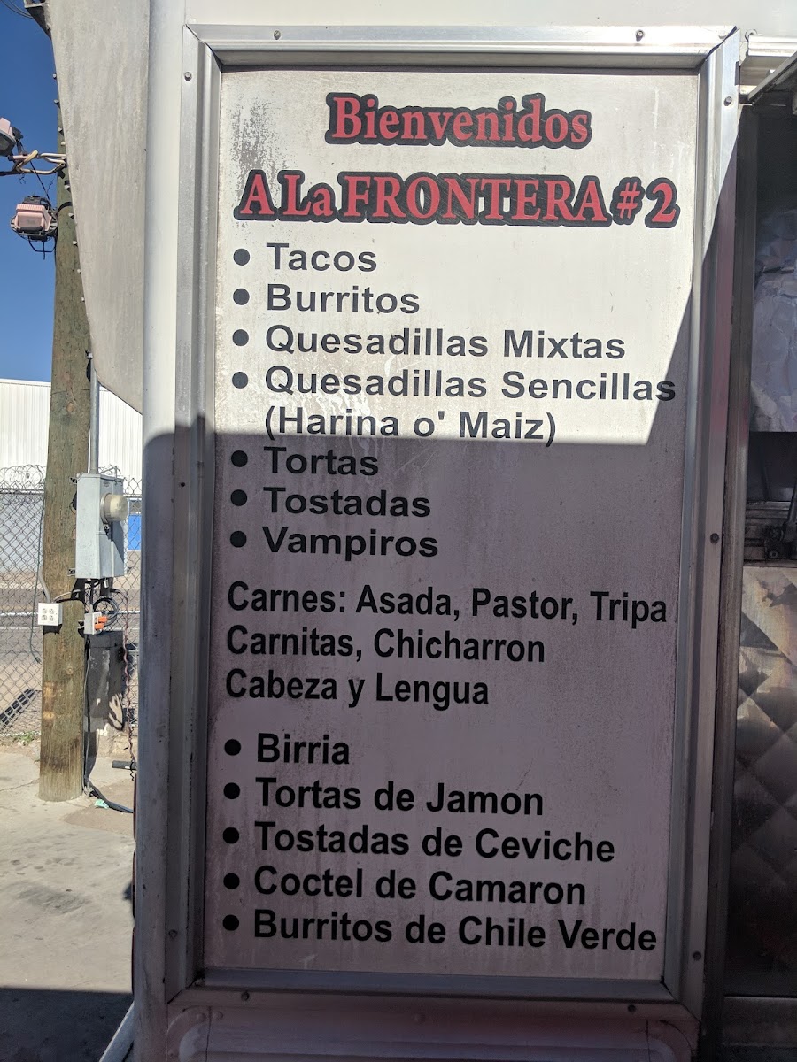 La Frontera #2 Menu - Image 3