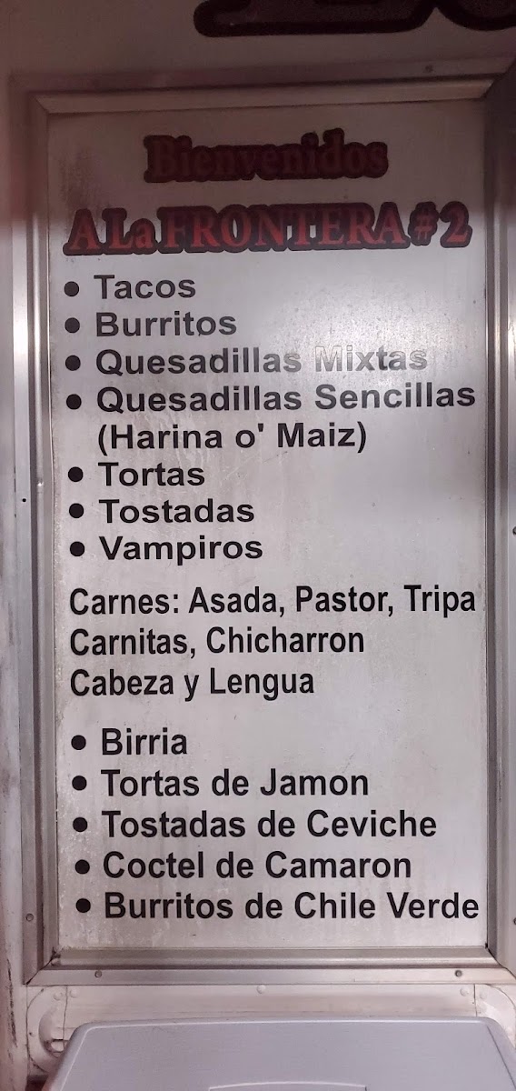 La Frontera #2 Menu - Image 4